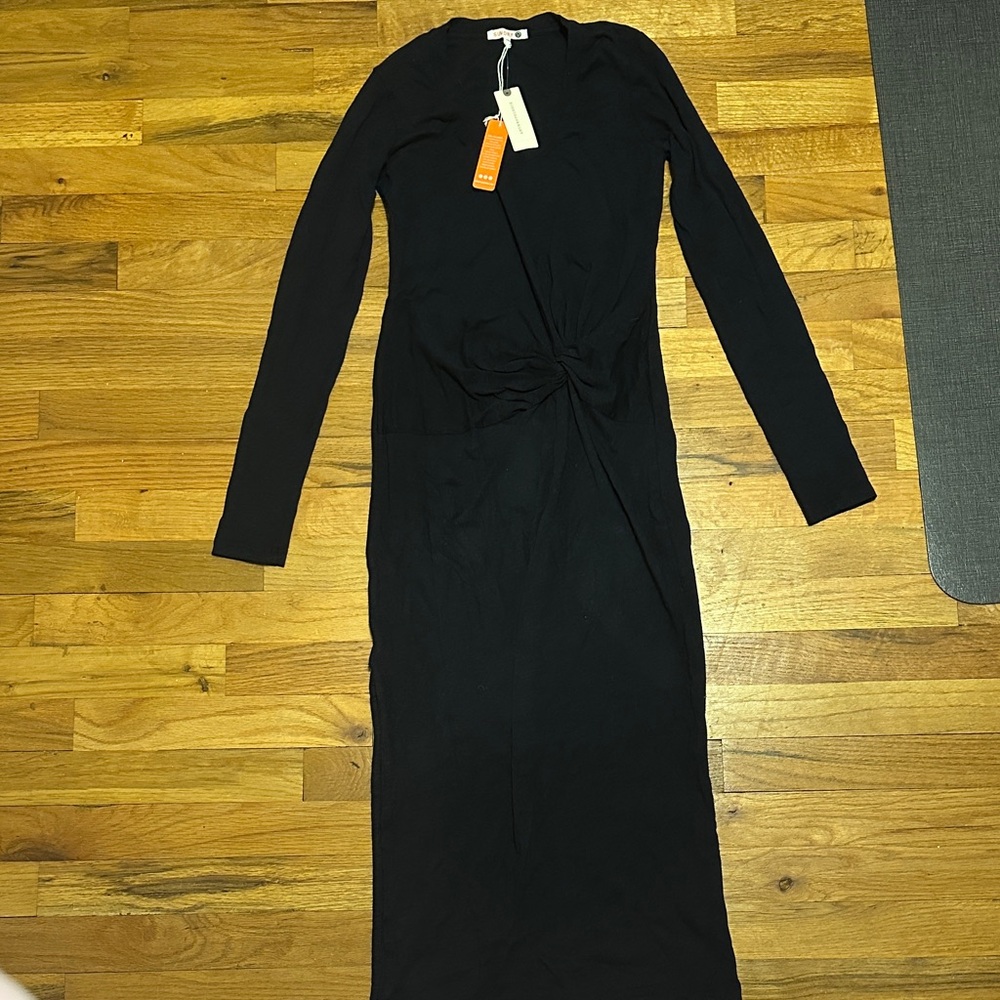 Anthropologie Navy Blue Long Sleeve Dress